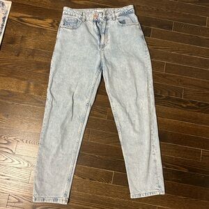 Zara loose ankle length blue jeans